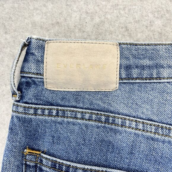 Everlane The Way-High Slim Organic Cotton Jeans Women 28R Blue Denim Straight - Picture 9 of 13